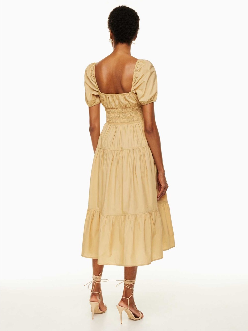 Aritzia Wilfred Allegoria Poplin Dress - Cotton Cream Midi Dress - Picture 2 of 10